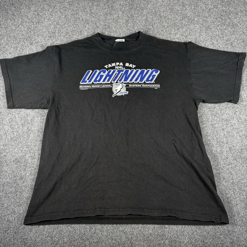 Vintage Tampa Bay Lightning NHL Single Stitch USA Graphic TShirt Size XL